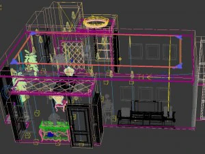 luxury fashion european restaurant 1827 3D Model