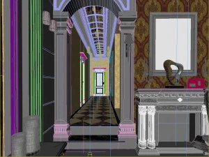 luxury fashion european restaurant 1828 3D Model