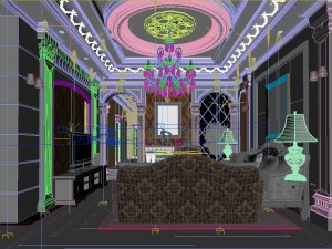 luxury fashion european restaurant 1828 3D Модель