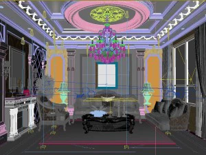 luxury fashion european restaurant 1828 3D Model