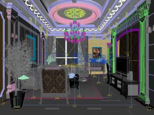 luxury fashion european restaurant 1828 3D Model