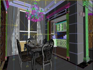 luxury fashion european restaurant 1828 3D Model
