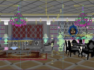 luxury fashion european restaurant 1829 Modèle 3D