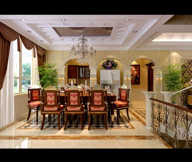 luxury fashion european restaurant 1830 3D Model .c4d .max .obj .3ds .fbx .stl .blend 