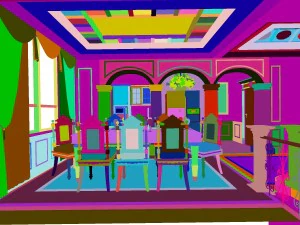 luxury fashion european restaurant 1830 3D Model