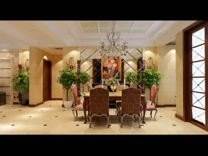 奢华时尚欧式餐厅1831 3D 模型