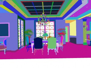 luxury fashion european restaurant 1831 Model 3D