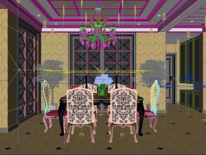 luxury fashion european restaurant 1831 Model 3D