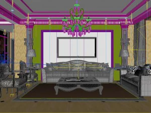 luxury fashion european restaurant 1831 3D Model