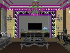 luxury fashion european restaurant 1831 3D Model