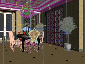 luxury fashion european restaurant 1831 3D Model