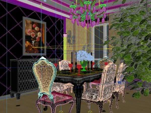 luxury fashion european restaurant 1831 3D Model