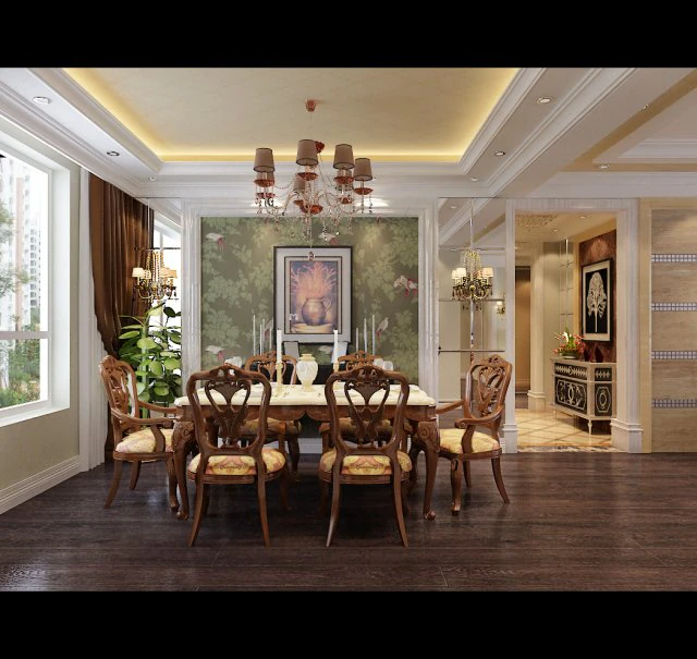 luxury fashion european restaurant 1832 3D Model .c4d .max .obj .3ds .fbx .stl .blend 