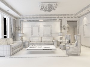 luxury fashion european restaurant 1832 Model 3D
