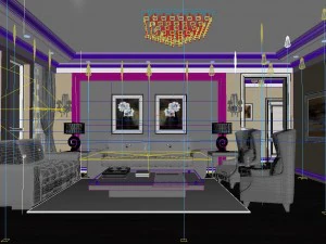 luxury fashion european restaurant 1832 3D Model