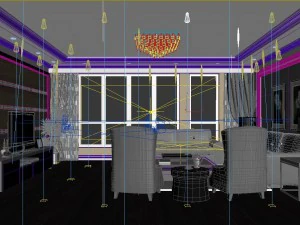 luxury fashion european restaurant 1832 3D Model