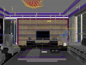 luxury fashion european restaurant 1832 3D Model