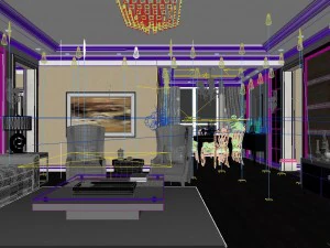 luxury fashion european restaurant 1832 3D Model