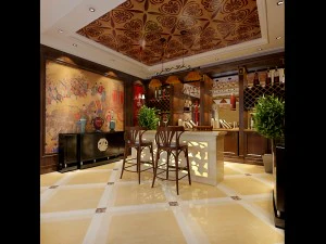 Luxus-Mode-Europ&auml;isches Restaurant 1834 3D Modell