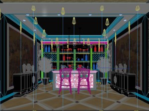 luxury fashion european restaurant 1834 3D Model