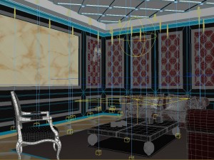 luxury fashion european restaurant 1834 3D Model