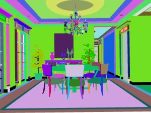 luxury fashion european restaurant 1835 3D Model
