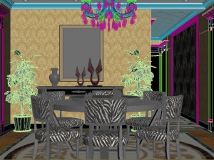 luxury fashion european restaurant 1835 3D Modell