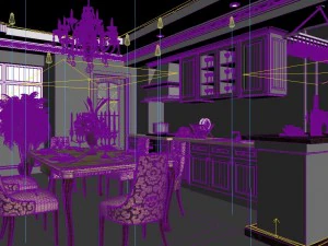 luxury fashion european restaurant 1837 3D Model