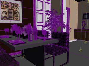luxury fashion european restaurant 1838 3D Model