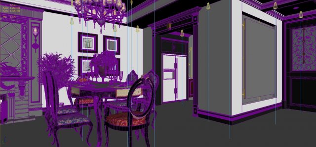 luxury fashion european restaurant 1839 3D मॉडल .c4d .max .obj .3ds .fbx .stl .blend