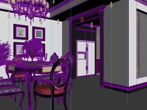 luxury fashion european restaurant 1839 3Dモデル