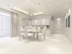 luxury fashion european restaurant 1842 3D Модель