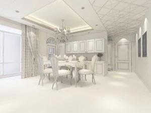 luxury fashion european restaurant 1842 3D Model