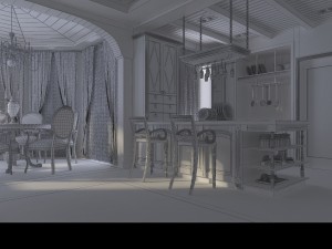 luxury fashion european restaurant 1843 Model 3D
