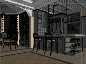 luxury fashion european restaurant 1843 Model 3D