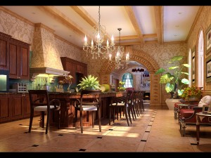 luxury fashion european restaurant 1845 3D Model