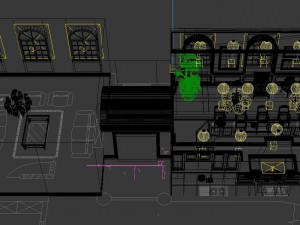 luxury fashion european restaurant 1845 3D Model