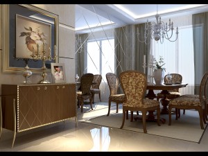 luxury fashion european restaurant 1846 3D Model