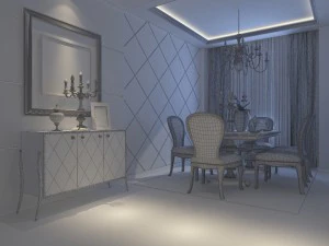 luxury fashion european restaurant 1846 3D Model