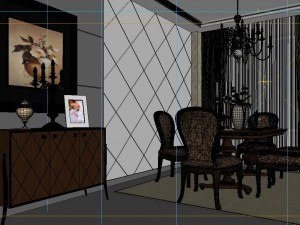luxury fashion european restaurant 1846 Modèle 3D