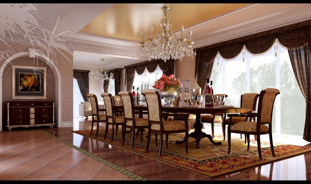 luxury fashion european restaurant 1847 3D Model .c4d .max .obj .3ds .fbx .stl .blend 