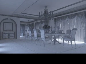 luxury fashion european restaurant 1847 3D Model