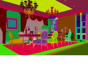 luxury fashion european restaurant 1848 Modello 3D
