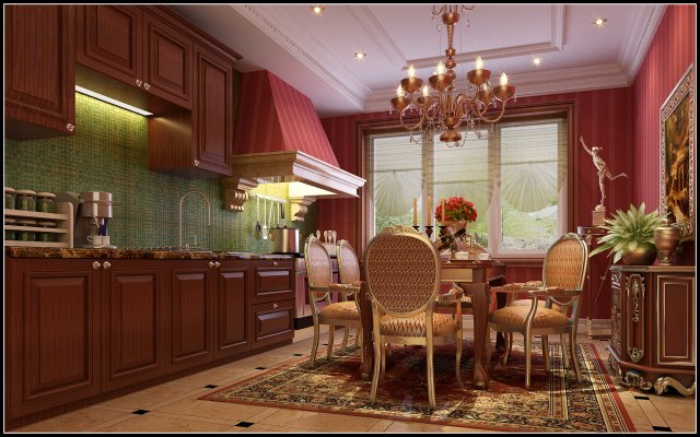 luxury fashion european restaurant 1849 Modèle 3D .c4d .max .obj .3ds .fbx .stl .blend