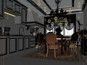 luxury fashion european restaurant 1849 Modèle 3D