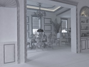 luxury fashion european restaurant 1853 3D Модель