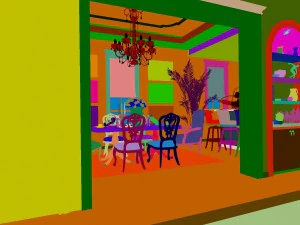luxury fashion european restaurant 1853 3D Model