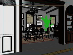 luxury fashion european restaurant 1853 3D Model