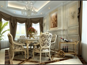 luxury fashion european restaurant 1854 3D Model