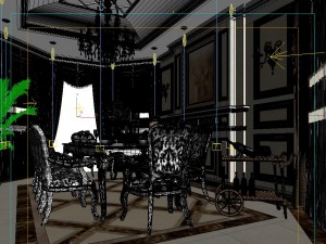 luxury fashion european restaurant 1854 3D मॉडल